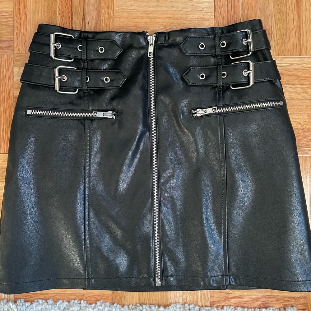 Faux Leather Skirt
